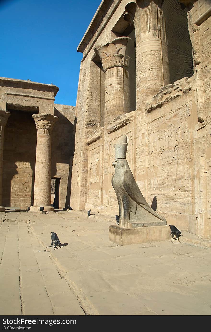 Statue of Horus in Edfu Temple