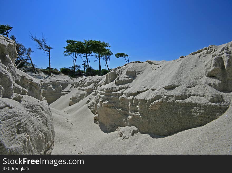 A sand castle in a special point of view. A sand castle in a special point of view.