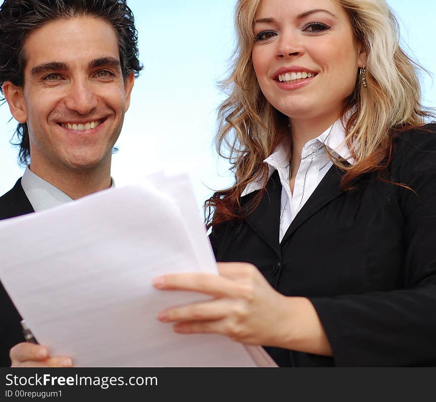 Portrait of a confident and successful business team posing together