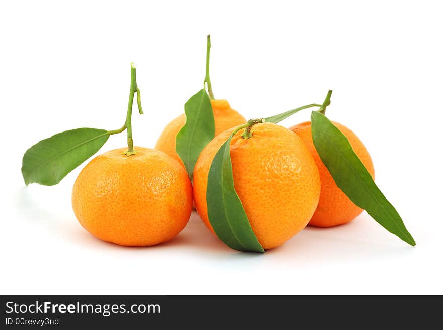 Mandarin isolated on a white background. Mandarin isolated on a white background