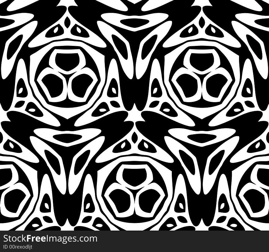 Abstract seamless black-and-white pattern - graphic illustration. Abstract seamless black-and-white pattern - graphic illustration