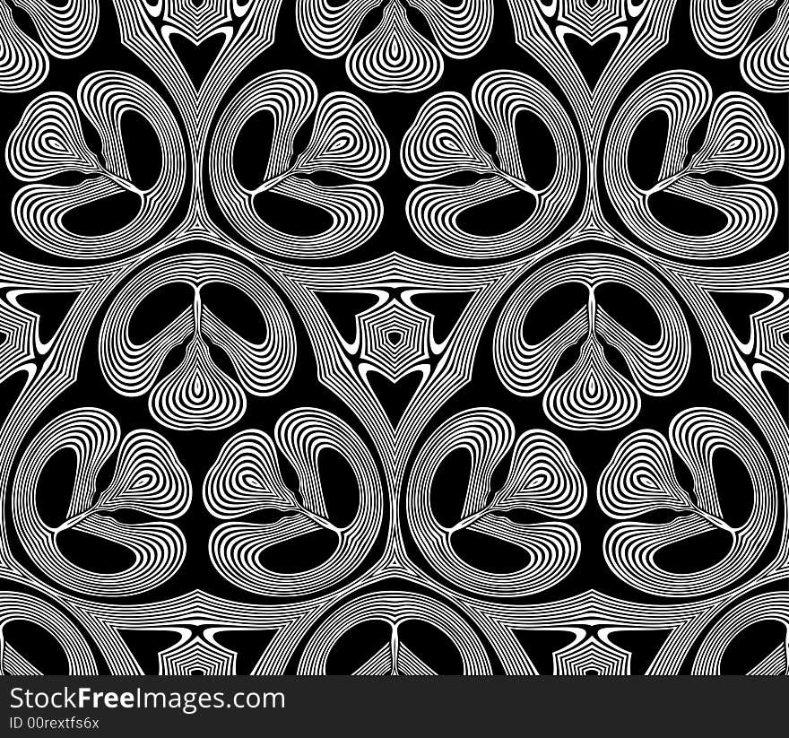 Abstract seamless black-and-white pattern - graphic illustration. Abstract seamless black-and-white pattern - graphic illustration