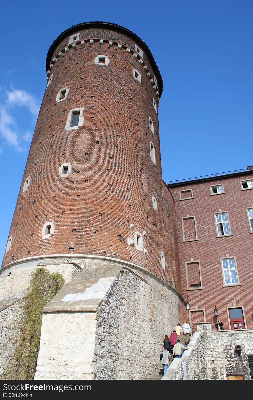 Wawel Castle tower. Krakow. Poland. Medieval history memorial. Wawel Castle tower. Krakow. Poland. Medieval history memorial