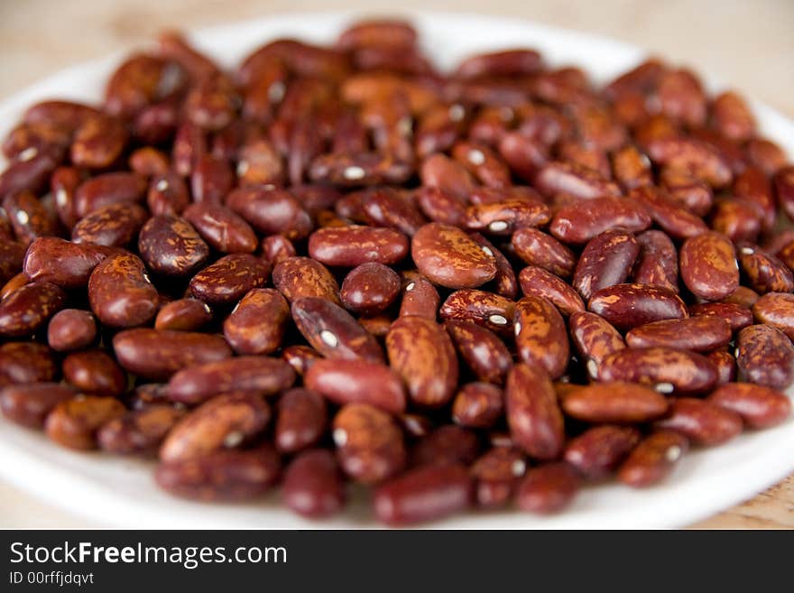 Saucer with haricot beans - healthy food