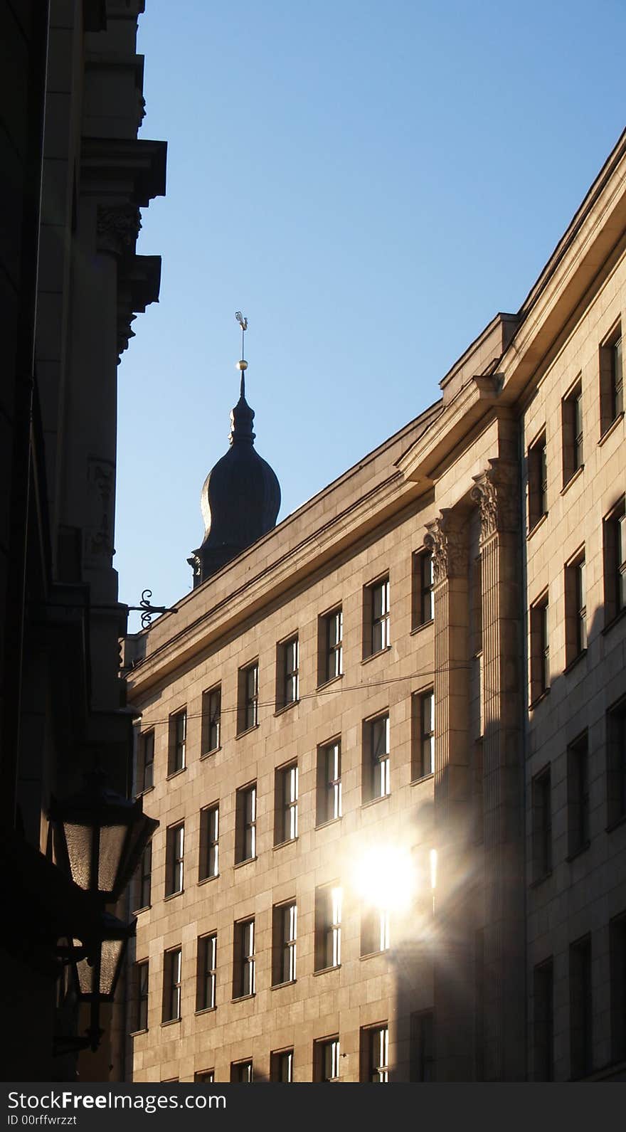 View of church in Old Riga, Latvia