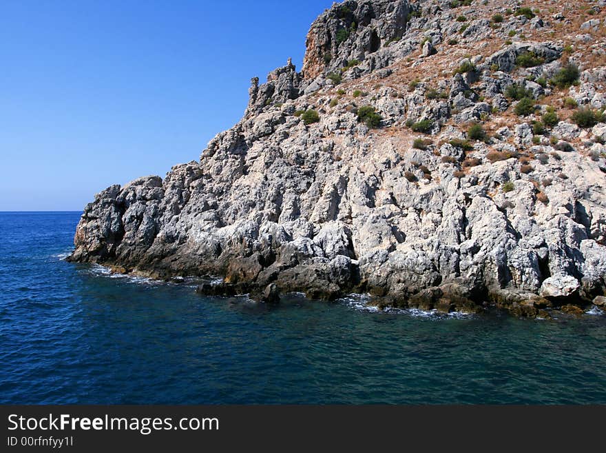 Sea, rock and sky