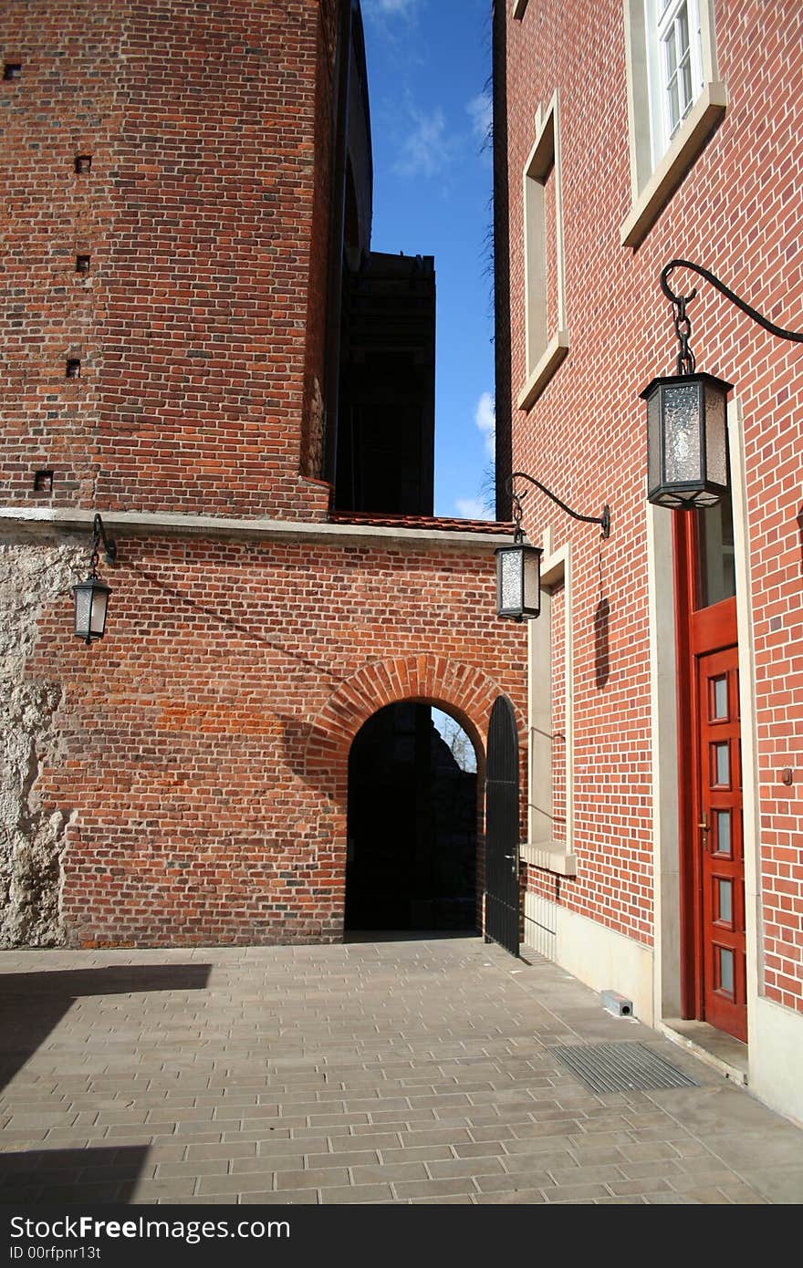 Yard  In Wawel Castle. Krakow. Poland.