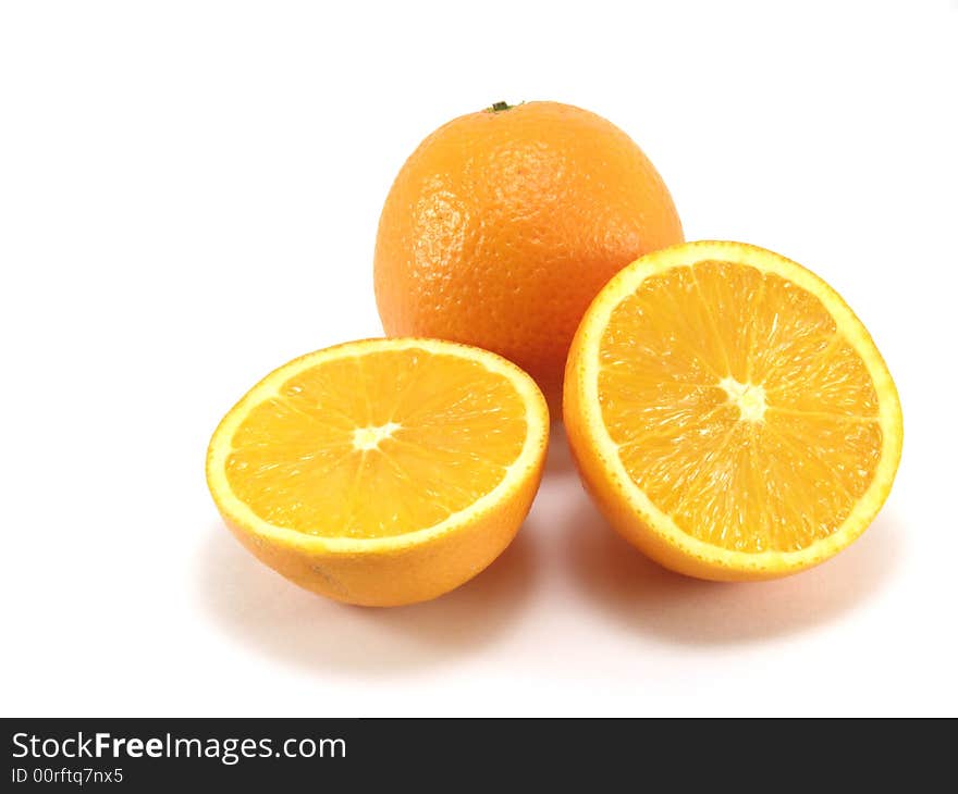 Oranges isolated on a white background