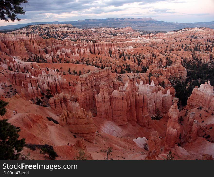 Formations in Bryce canyon national park, Utah.