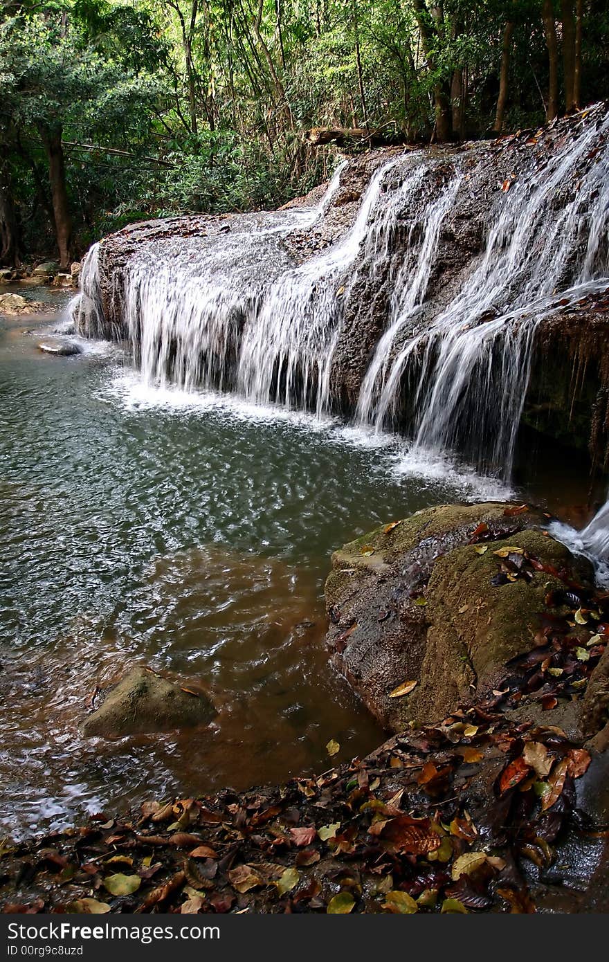 Thailand Waterfall Kanjanaburi Tropical streams. Thailand Waterfall Kanjanaburi Tropical streams