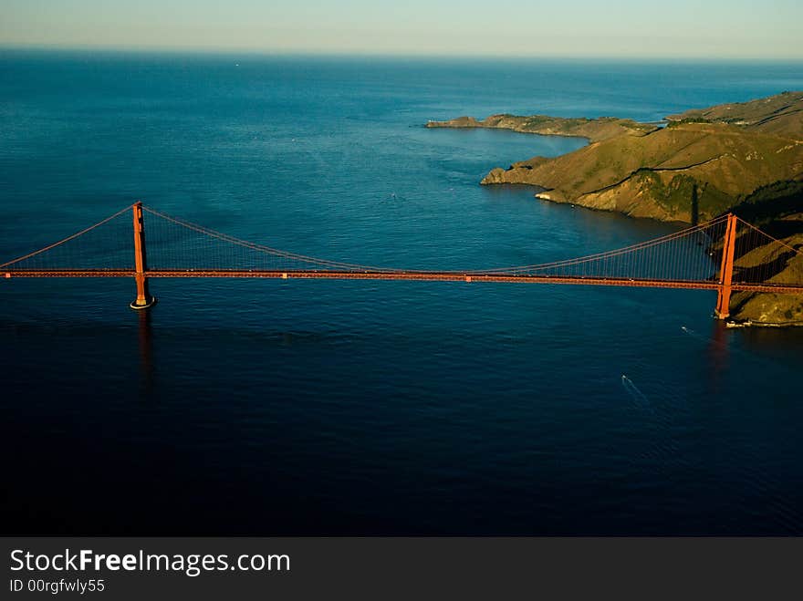 Golden gate bridge from the air