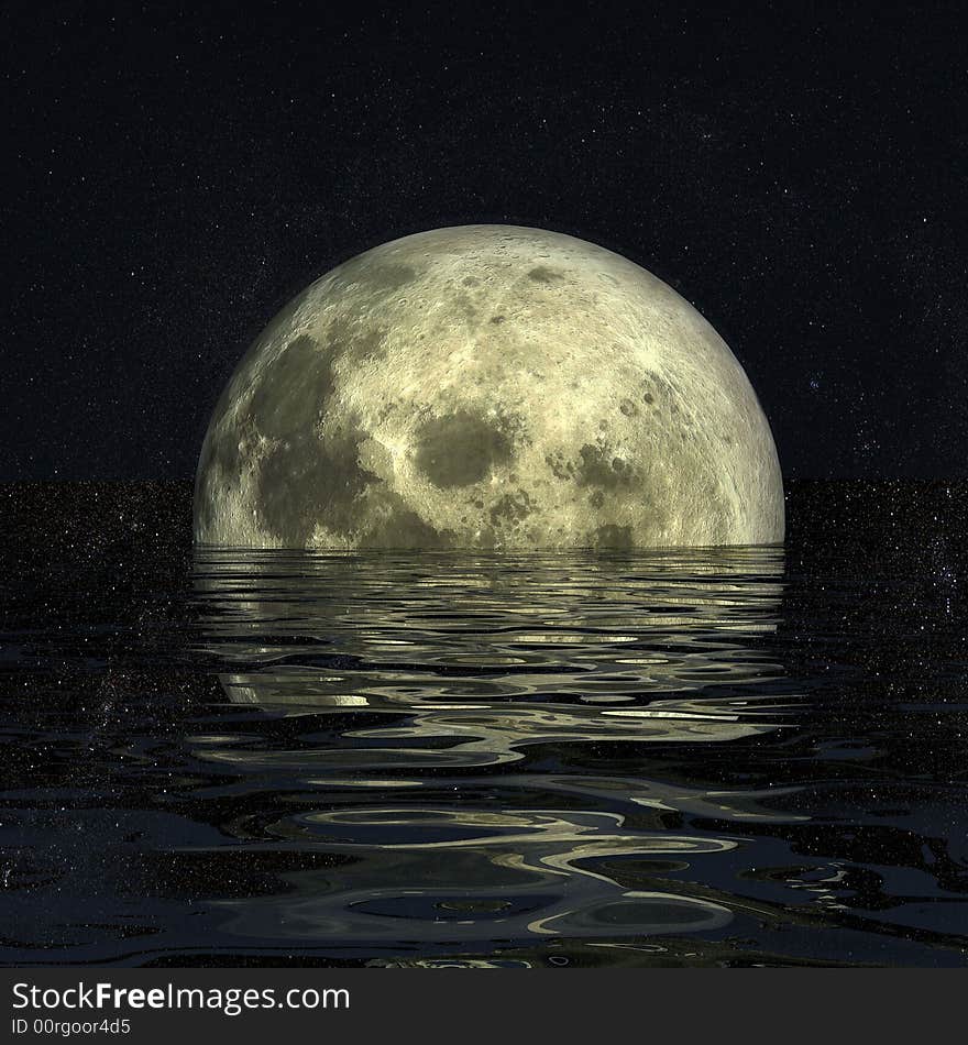 3d rendering image of the moon. 3d rendering image of the moon