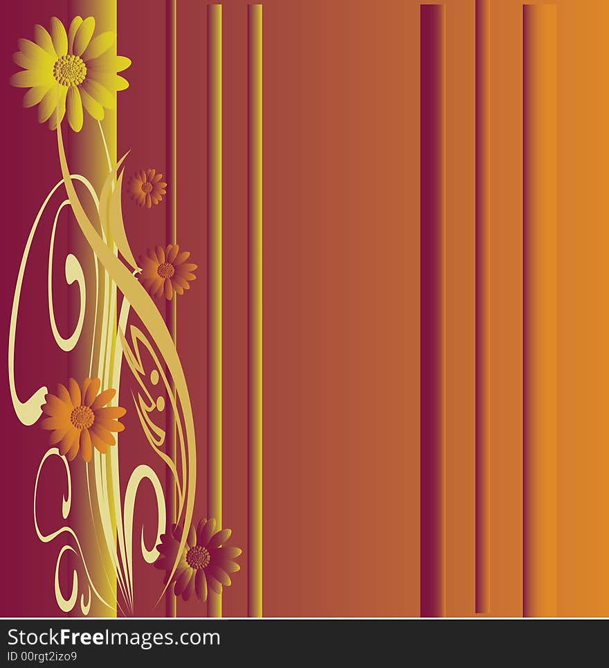 Decorative abstract on brown background. Decorative abstract on brown background