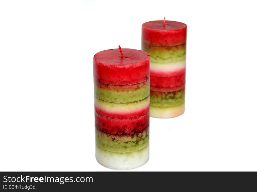 Two Holiday Candles