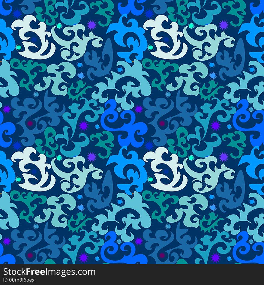 Seamless blue wallpaper