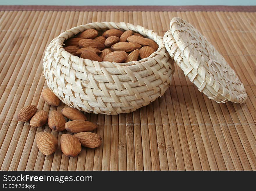 Almonds in the basket