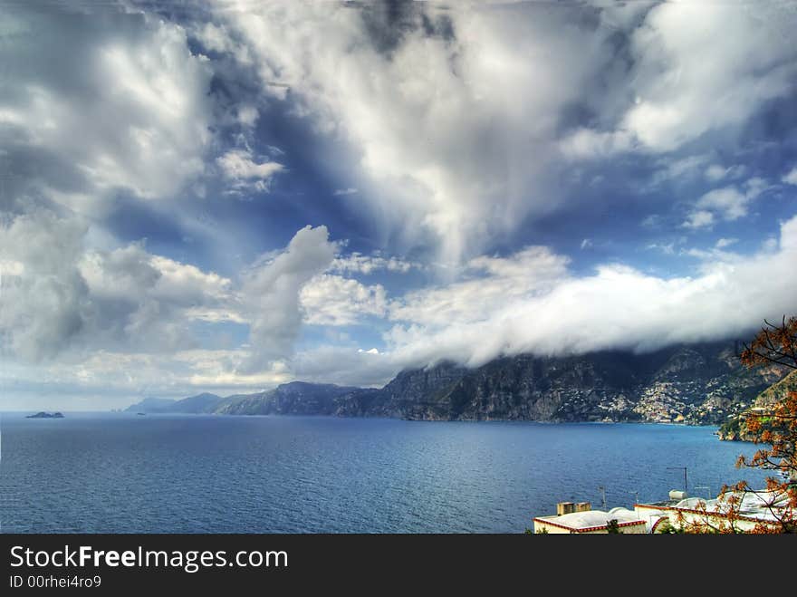 A view from Prajano of the amalphitan coast