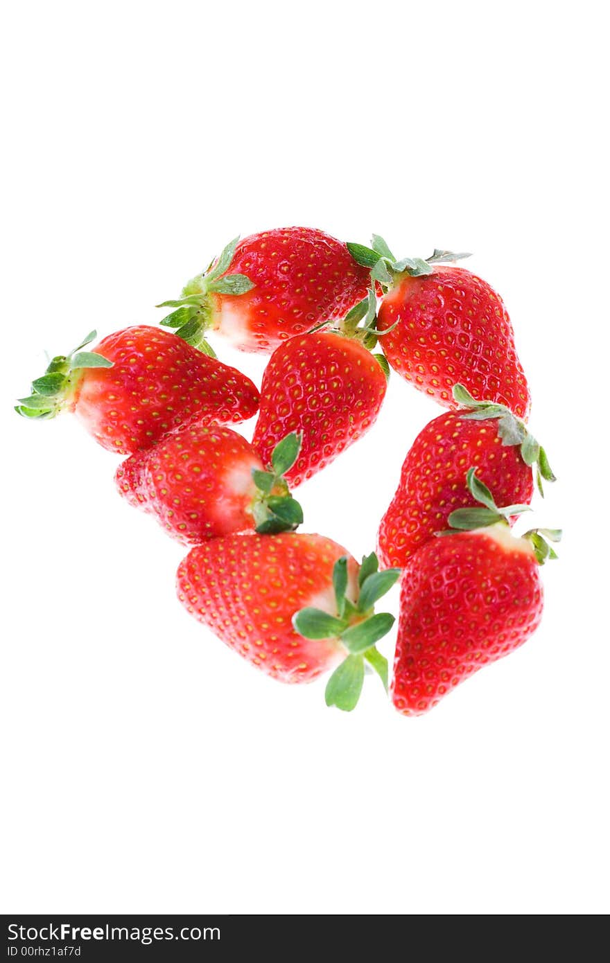 Set of a strawberry on a white background (isolated)