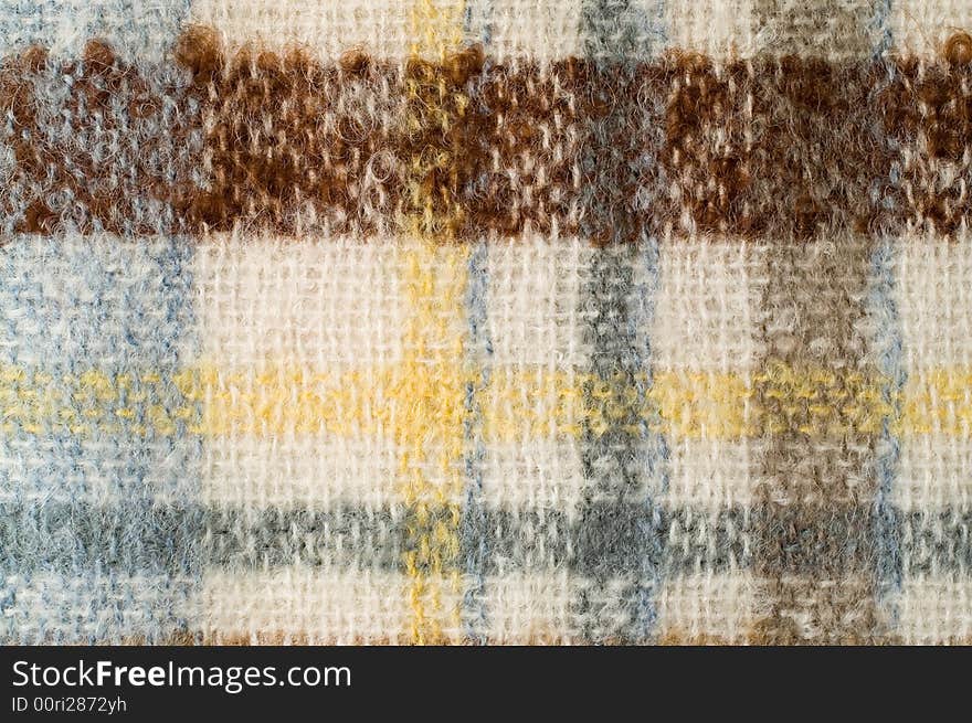 Texture of stripy woolen cloth