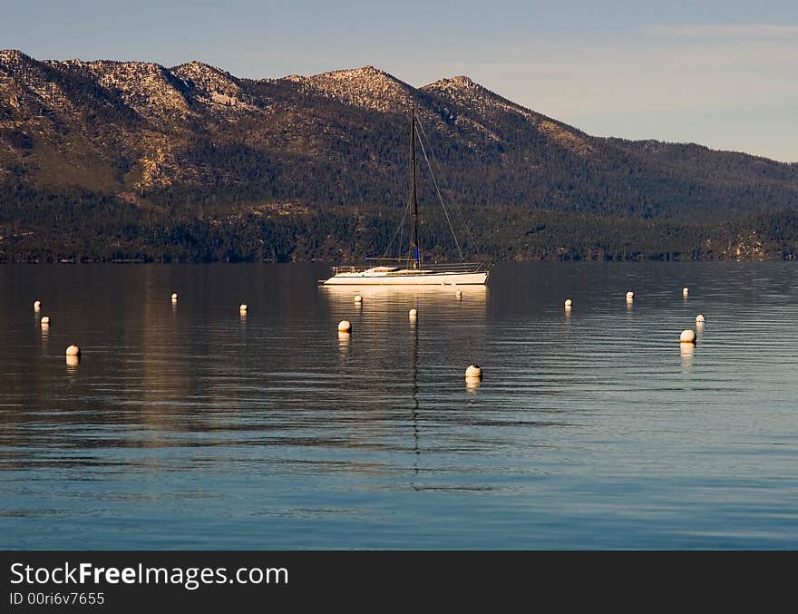 Lake Tahoe At Sunset