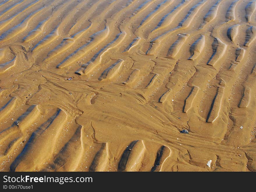 The  sand beach of Changxingdao in winter. The  sand beach of Changxingdao in winter