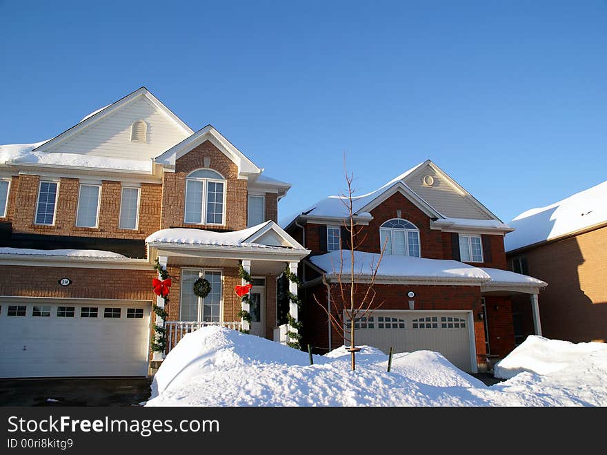 House on winter