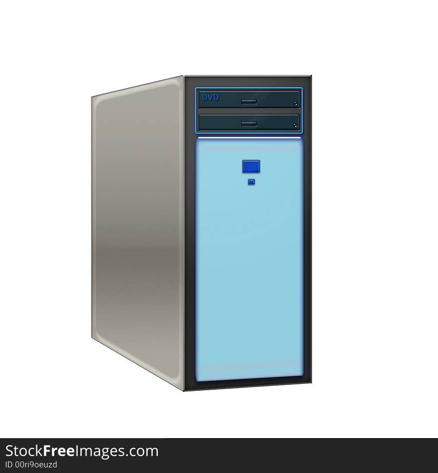 CPU or Central Processing Unit with Blue Color in front of the chase. CPU or Central Processing Unit with Blue Color in front of the chase