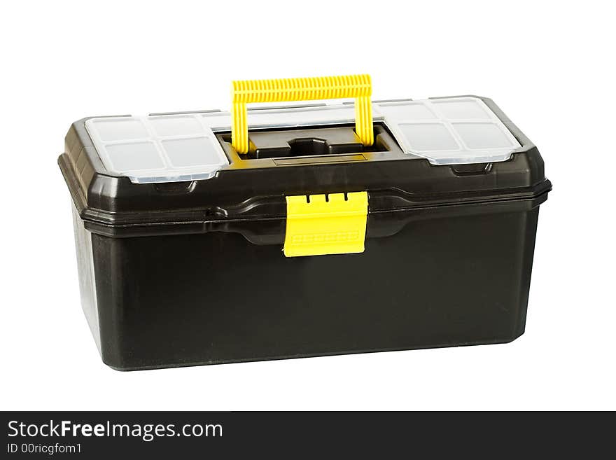 Isolated blackbox with yellow handle