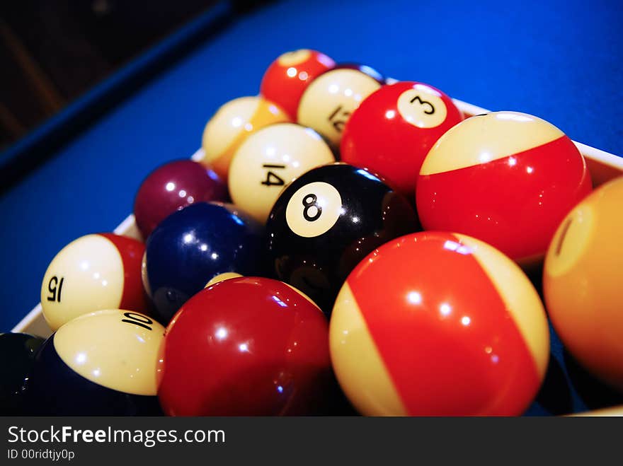 Eight ball, pool balls.