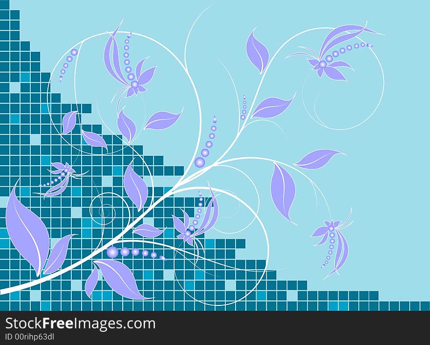 Abstract floral background. Vector illustration.