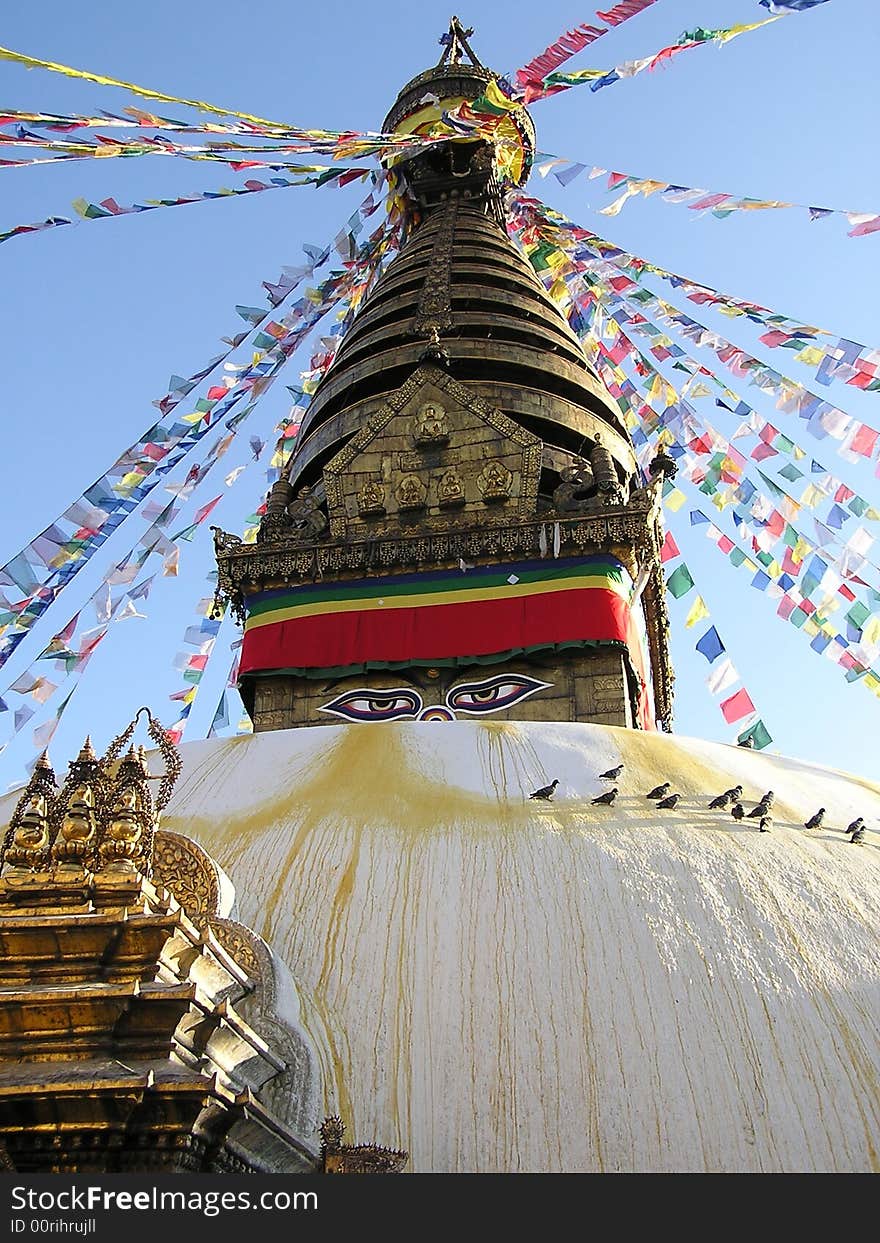 Swayambhu Nath temple in Kathmandu Valley. Swayambhu Nath temple in Kathmandu Valley