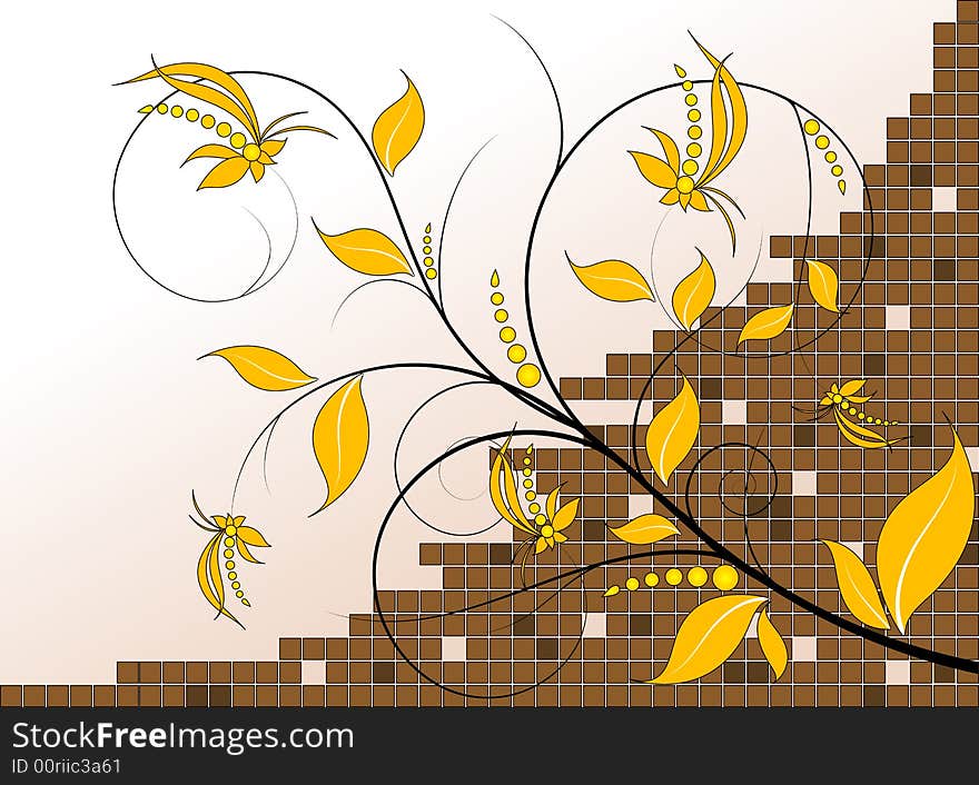 Abstract floral background. Vector illustration.