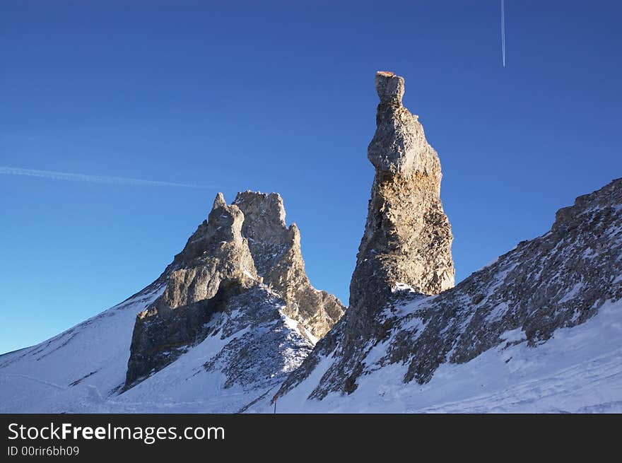 Snowy Mountain Cliff