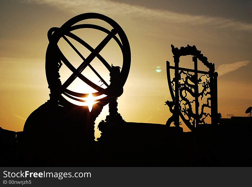 A brief sketch Dragon armillary sphere celestial globe