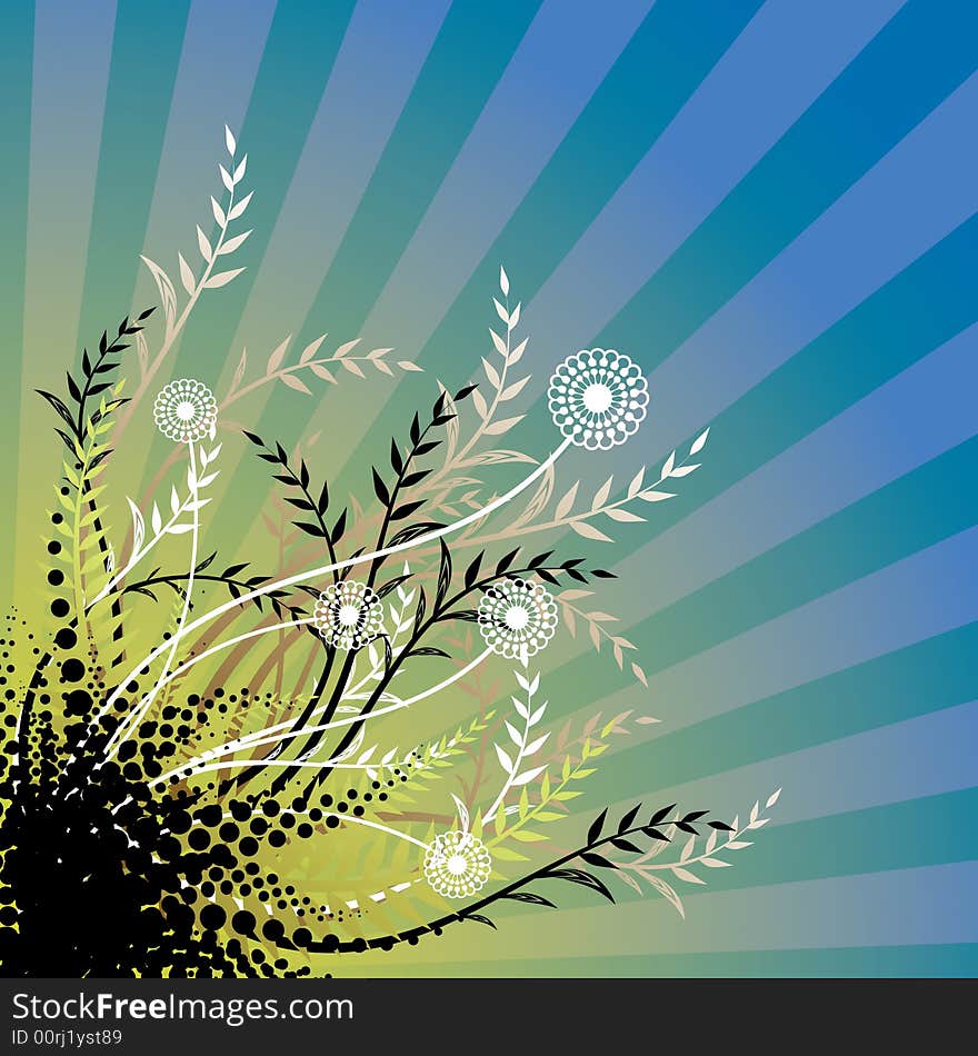 Vector ornament In flower style. Vector ornament In flower style