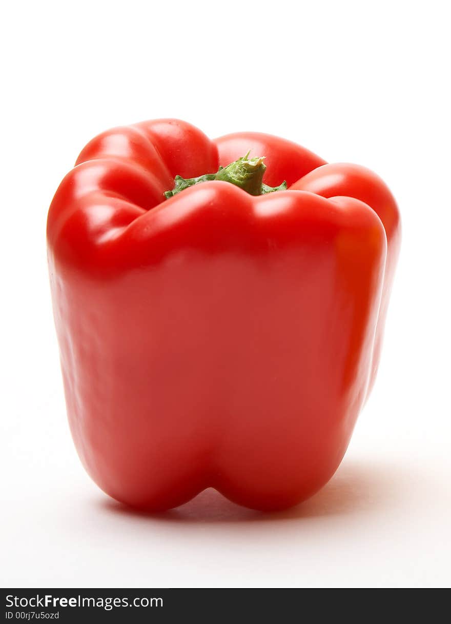 Red pepper isolated on white