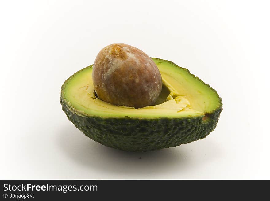 Avocado on white background. Close-up