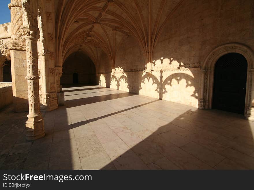 Atrium at Geronimos Monastery at lisbon - Portugal