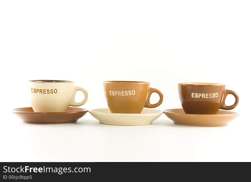 Three cups espresso