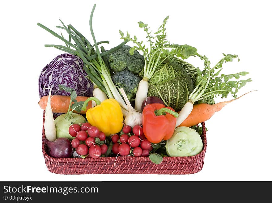 Fresh vegetables in a basket