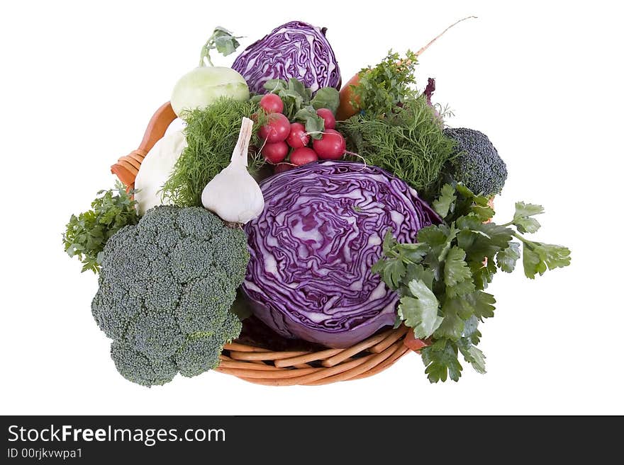 Fresh vegetables in a basket