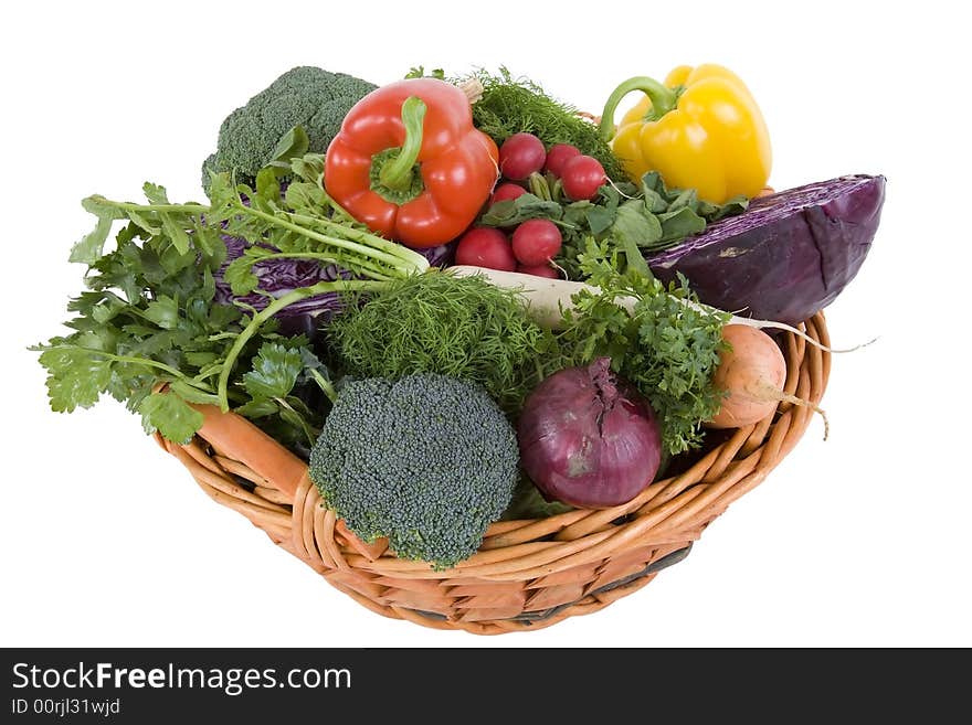 Fresh vegetables in a basket