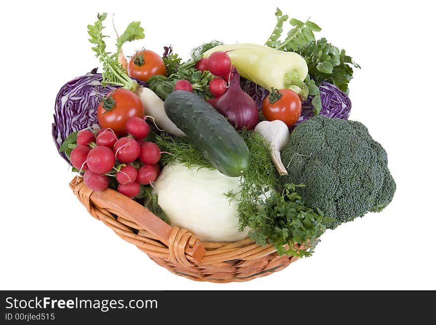 Fresh vegetables in a basket