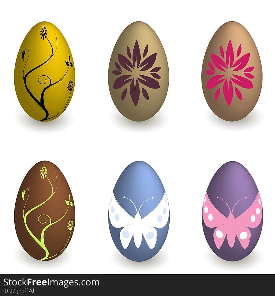 Vector easter eggs