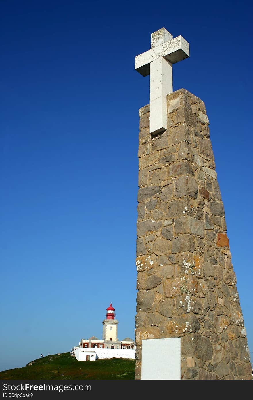 Cross and lighthouse