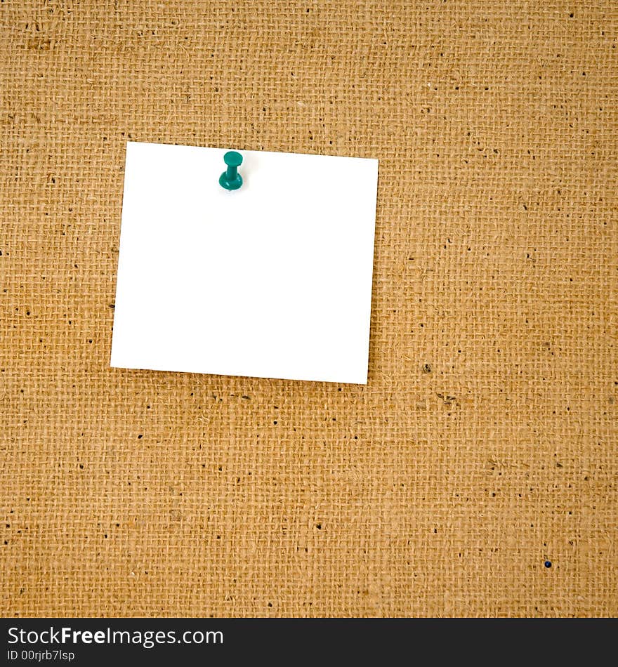 Write your own message on it! Corkboard with blank notepaper