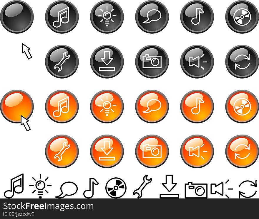 Set Of Web Icons.