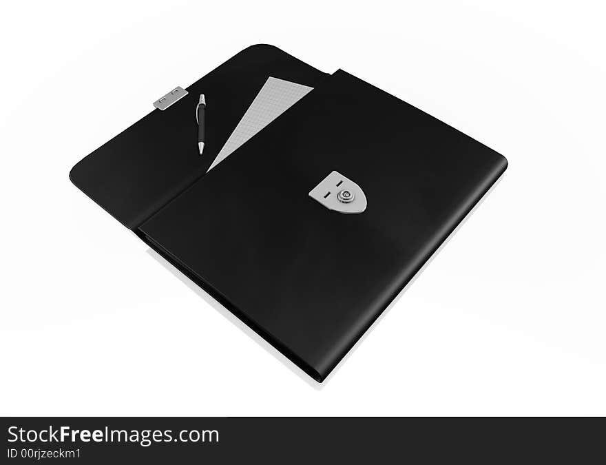 Business bag on white background