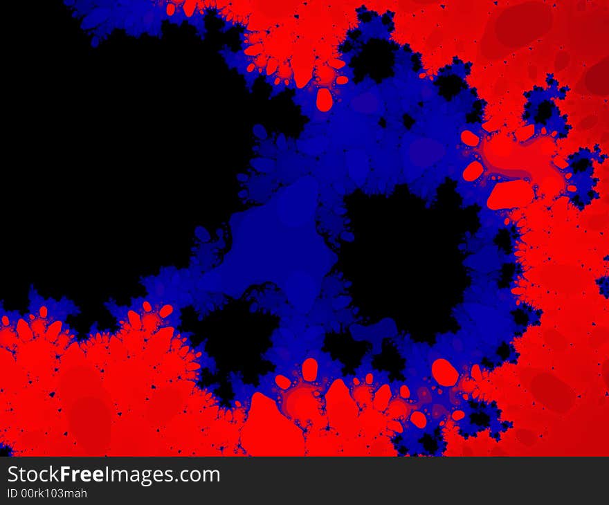 3D Red Blue Fractal