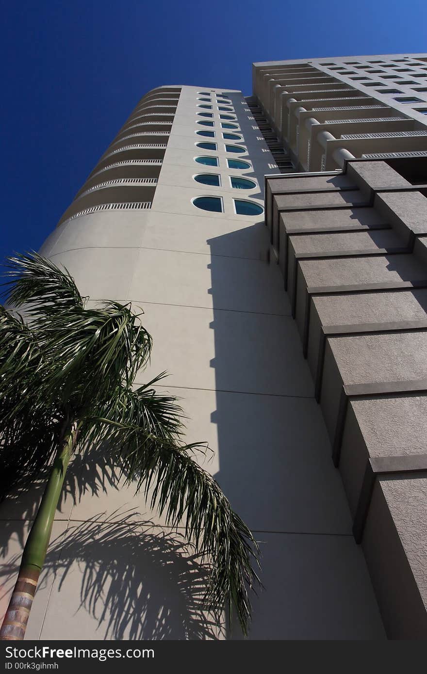 Modern art deco apartment building in south florida. Modern art deco apartment building in south florida